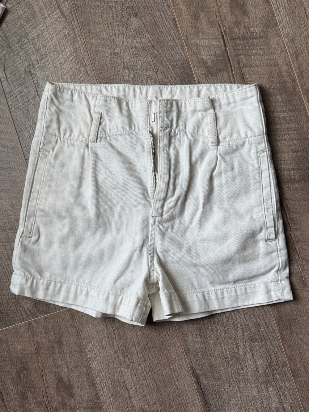 SO White High Waist Cotton Shorts
